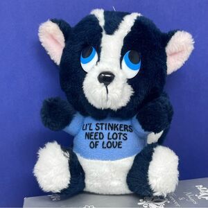 Vintage Skunk 8” Plush “Lil’ Stinkers Need Lots of Love”